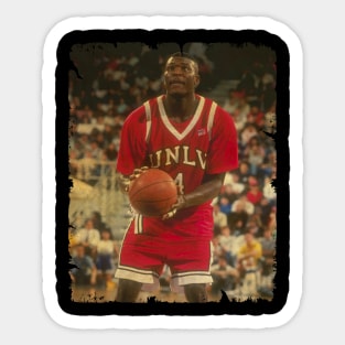 Larry Johnson - Vintage Design Of Basketball Sticker